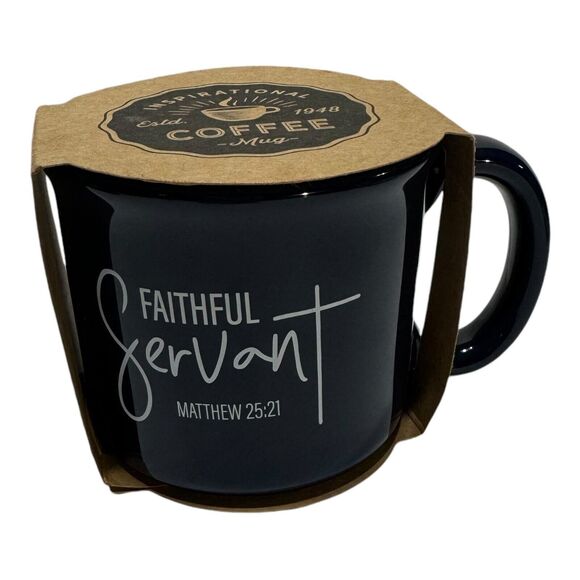 Faithful Servant Mug Matthew 25:21 Inspirational Coffee Mug NIB - Picture 1 of 7
